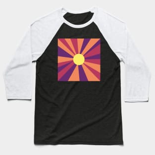 groovy patterns, Abstract background of rainbow groovy Wavy Line design in 1970s Hippie Retro style Baseball T-Shirt